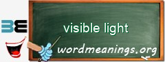 WordMeaning blackboard for visible light